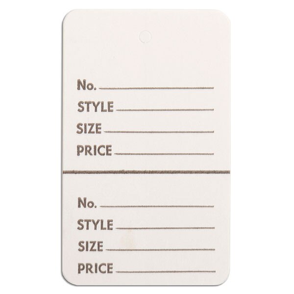 2 7/8 x 1 3/4 Pricing Tags, No String