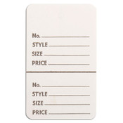 Perforated merchandise tags without strings 1-3/4"x2-7/8" - white