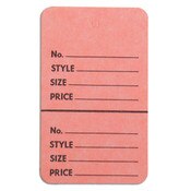 Perforated merchandise tags without strings 1-3/4"x2-7/8" - pink