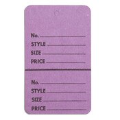 Perforated merchandise tags without strings 1-3/4"x2-7/8" - lavender