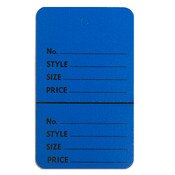 Perforated merchandise tags without strings 1-3/4"x2-7/8" - dark blue