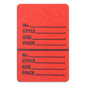 Perforated merchandise tags without strings 1-1/2"x1-3/4" - red