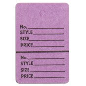 Perforated merchandise tags without strings 1-1/2"x1-3/4" - lavender