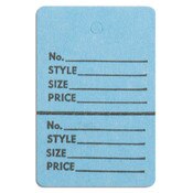 Perforated merchandise tags no strings 1-1/2"x1-3/4" - light blue