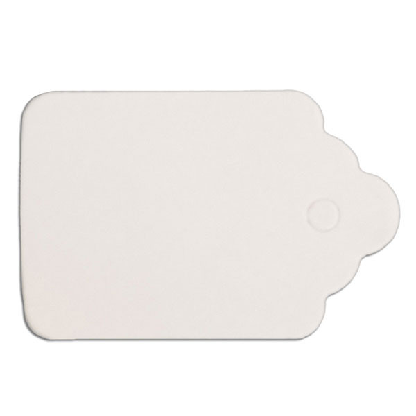 Merchandise tag #3 without string 7/8"x1-1/4" - white