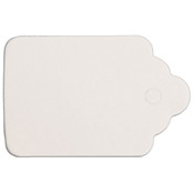 Merchandise tag #4 without string 1"x1-1/2" - white