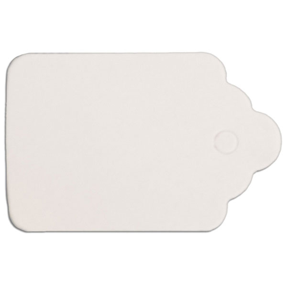 Merchandise tag #4 without string 1"x1-1/2" - white