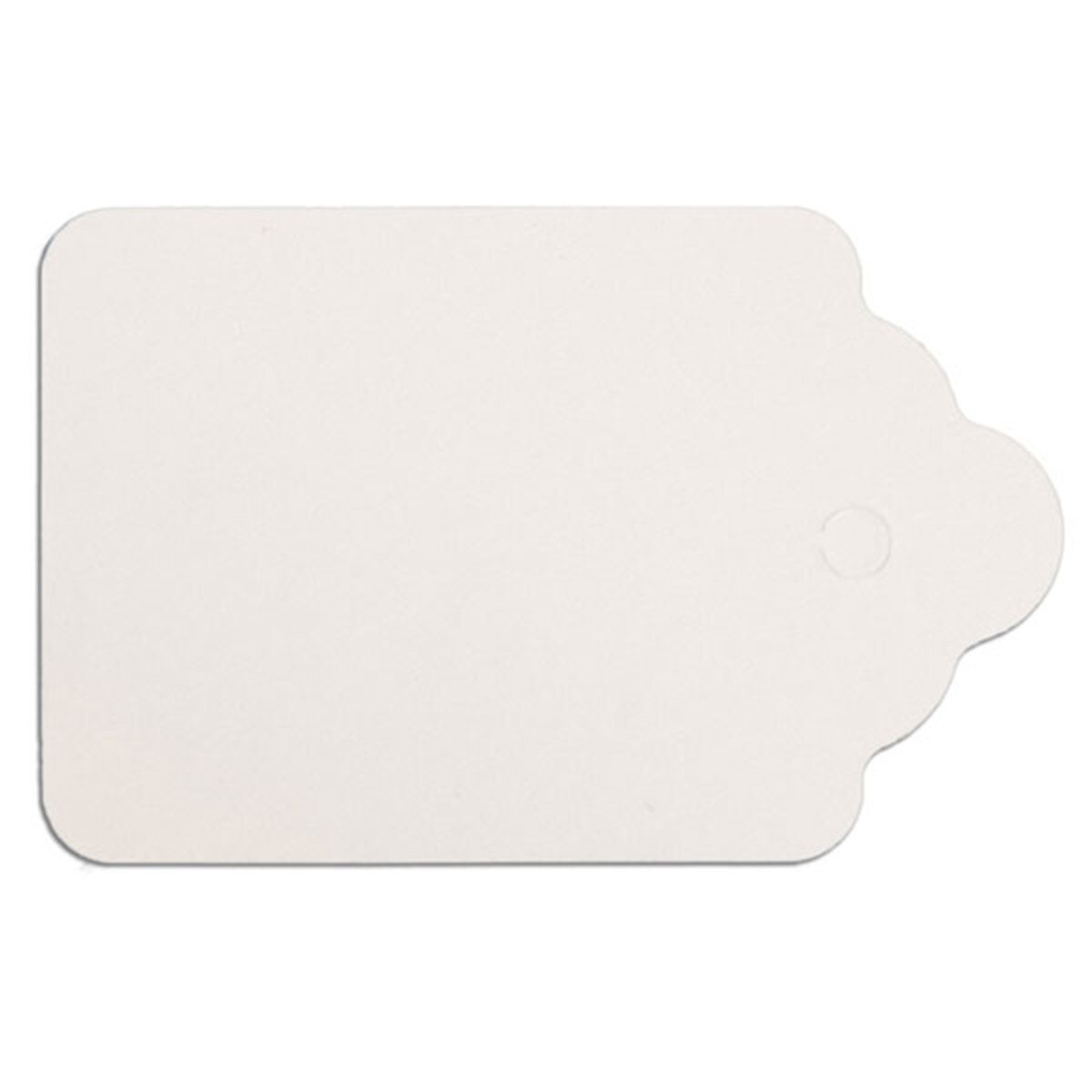 Merchandise tag #5 without string 1-1/8"x1-3/4" - white