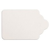 Merchandise tag #5 without string 1-1/8"x1-3/4" - white