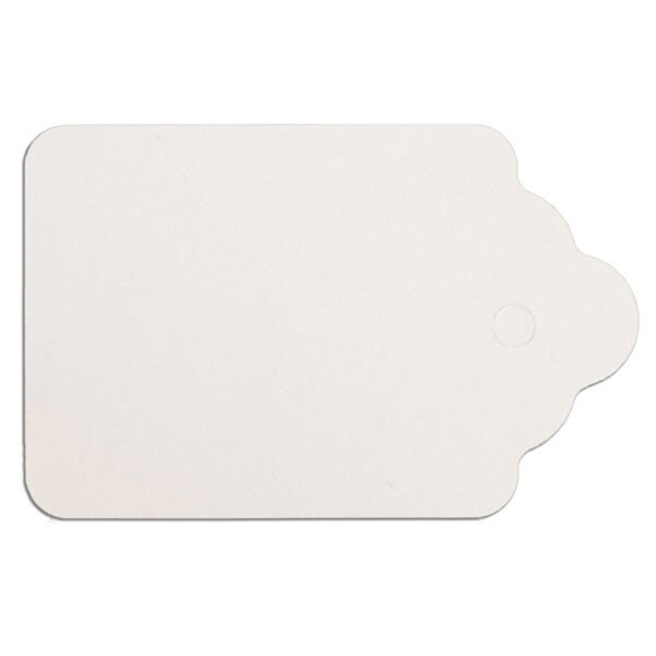 Merchandise tag #5 without string 1-1/8"x1-3/4" - white