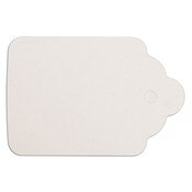 Scalloped White Tags - No String, Display Warehouse