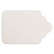 Merchandise tag #6 without string 1-1/4"x1-7/8" - white