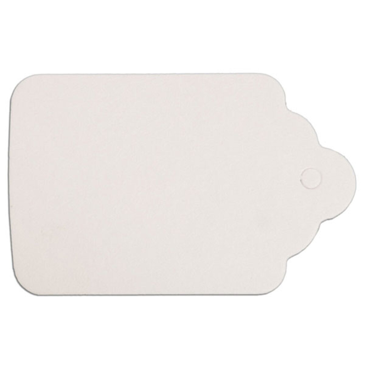 Merchandise tag #7 without string 1-1/2"x2-1/8" - white