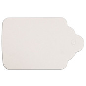 Merchandise tag #7 without string 1-1/2"x2-1/8" - white
