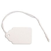 Merchandise tag #4 with string 1"x1-1/2" - white