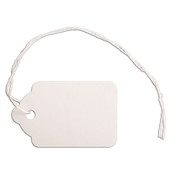 Merchandise tag #5 with string 1-1/8"x1-3/4" - white