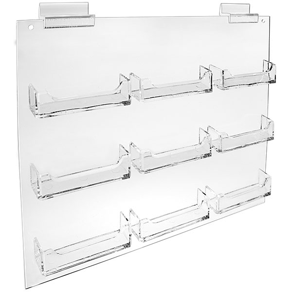 Slatwall Plex Business Card Holder 9Pocket