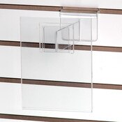 Acrylic slatwall sign holder 5-1/2"w x 7"h with 6" extender