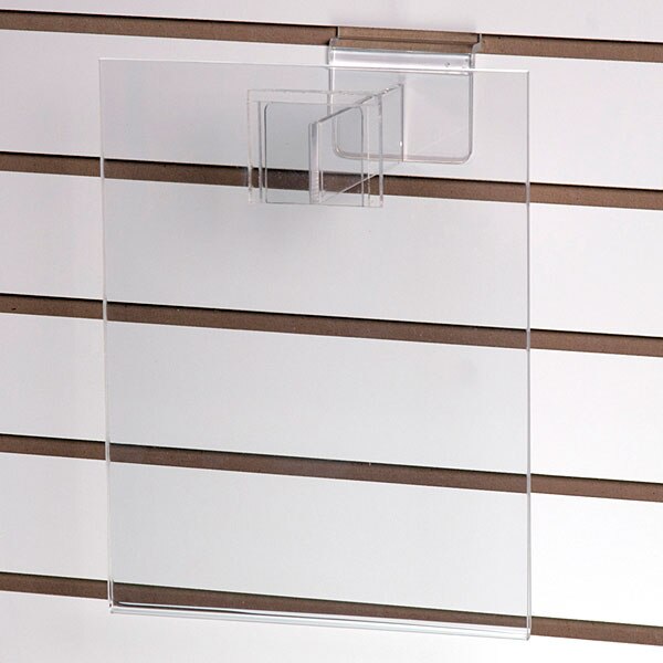 CiaoHER Acrylic Slatwall Sign Holder - Letter Size 11x8.5 Inches, Clear, For Retail & Office Displays
