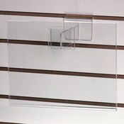Acrylic slatwall sign holder 11"w x 8-1/2"h with 6" extender