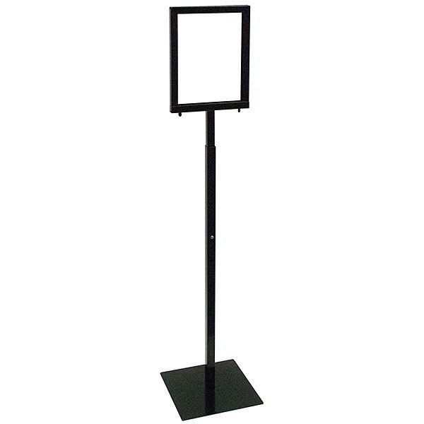 Adjustable 81/2 x 11 sign holder w/ Removable Head Black