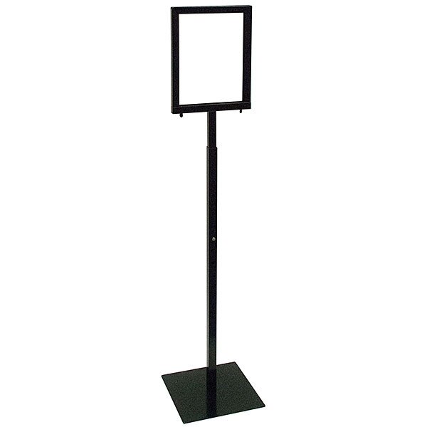 Adjustable 8-1/2 x 11 sign holder w/ Removable Head - Black