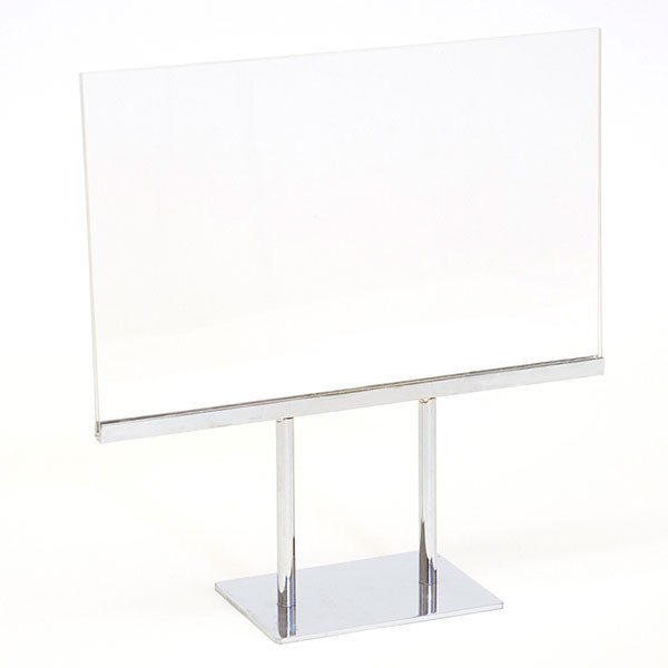 Counter top sign holder double stem 11"w x 7"h - acrylic head