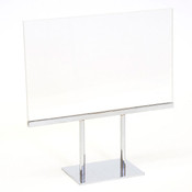 Counter top sign holder double stem 11"w x 7"h - acrylic head