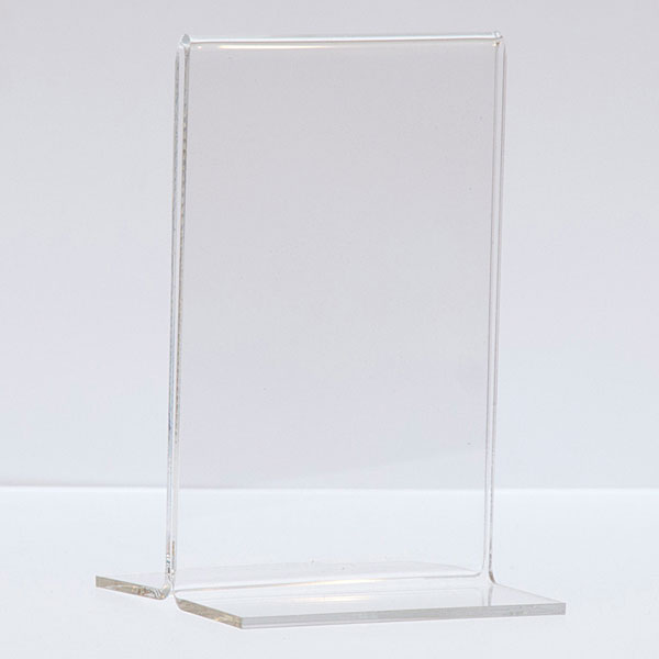 Bottom load acrylic sign holder counter top 31/2"w x 51/2"h