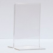 Bottom load acrylic sign holder counter top - 3-1/2"w x 5-1/2"h