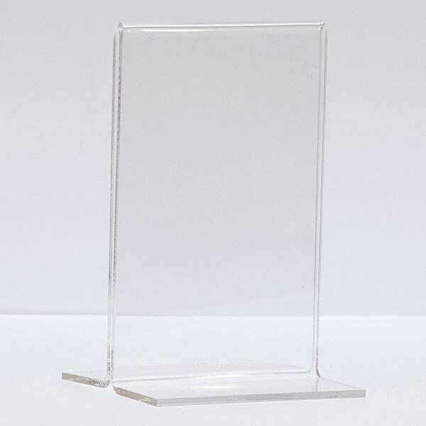 Bottom load acrylic sign holder counter top - 3-1/2"w x 5-1/2"h