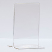 Bottom load acrylic sign holder counter top - 3-1/2"w x 5-1/2"h
