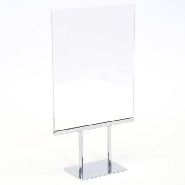 Counter top sign holder double stem 8-1/2"w x 11"h - acrylic head