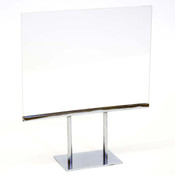 Counter top sign holder double stem 11"w x 8-1/2"h - acrylic head