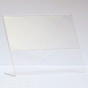 Slant back acrylic sign holder 11"w x 8 1/2"h
