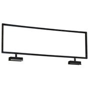 Sign holder 22w x 7h topper fits square tube - black