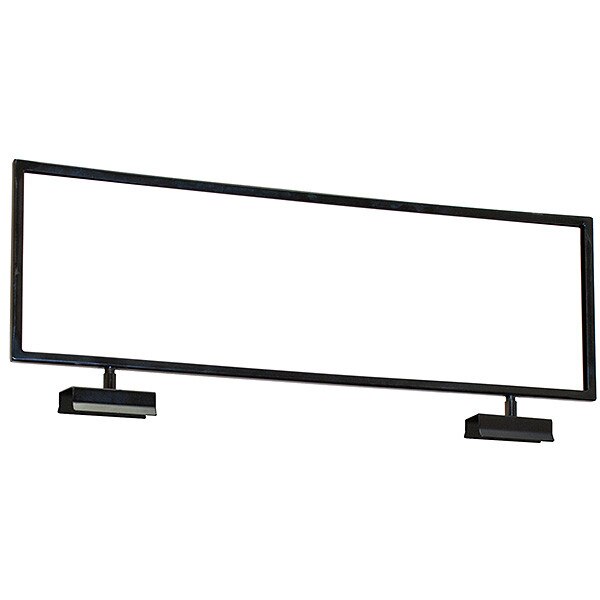 Sign holder 22w x 7h topper fits square tube - black