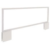 Slatwall H unit Endcap Sign Holder White 22x7 Topper