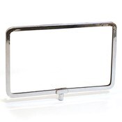 Metal sign holder frame with rounded corners 11"w x 7"h - chrome