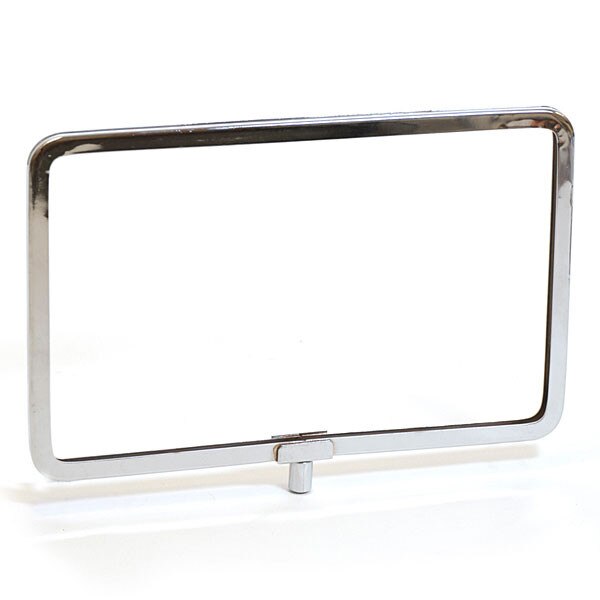 Metal sign holder frame with rounded corners 11"w x 7"h - chrome