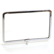 Metal sign holder frame with rounded corners 11"w x 7"h - chrome