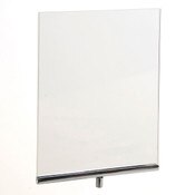 Acrylic sign holder frame 8-1/2"w x 11"h - clear/chrome