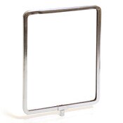 Metal sign holder frame with rounded corners 8-1/2"w x 11"h - chrome