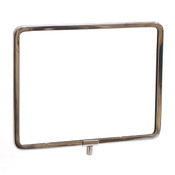 Metal sign holder frame with rounded corners 11"w x 8-1/2"h - chrome