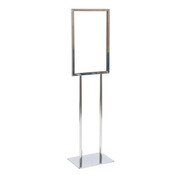 Floor standing sign holder 14"x22" - chrome