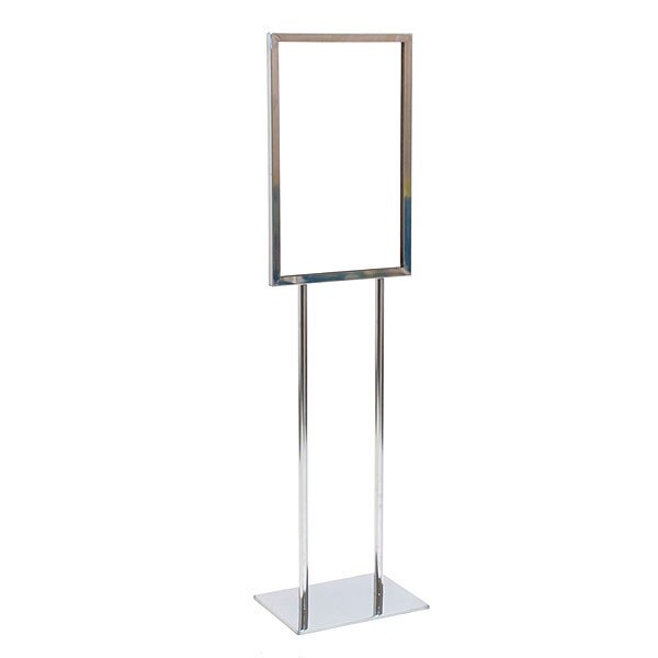 Floor standing sign holder 14"x22" - chrome