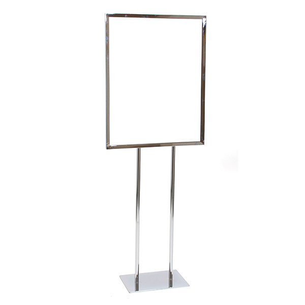 Floor standing sign holder 22"x28" - chrome