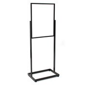 Floor standing sign holder 22"x28" rectangular tube - black