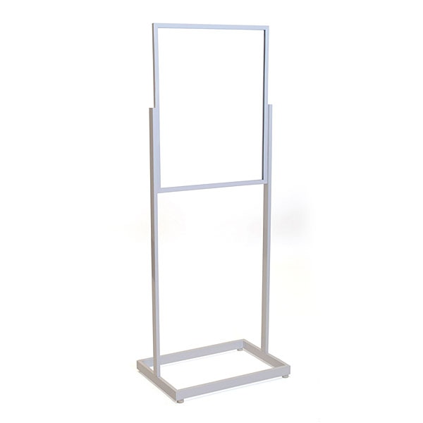 Floor standing sign holder 22"x28" rectangular tube white