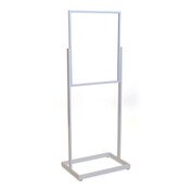 Floor standing sign holder 22"x28" rectangular tube - white